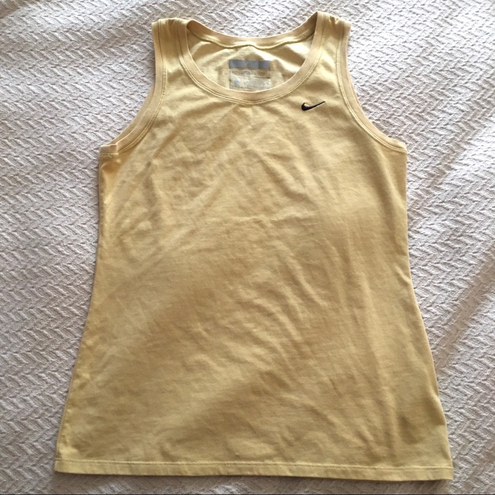 Nike golden yellow sports tank